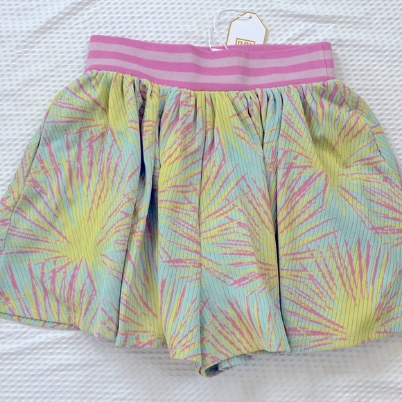 NWT Emily McCarthy Swing Skort “Palm Springs” Aqua Pink Green Yellow